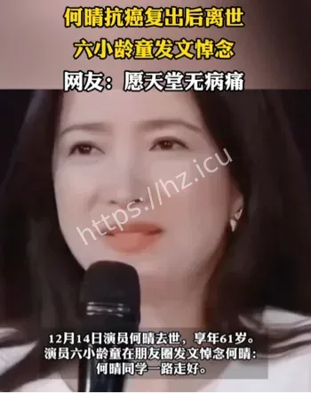 何晴抗癌十年去世原因